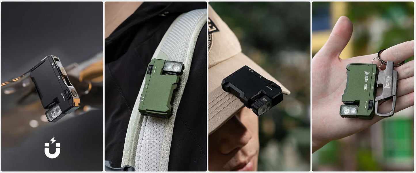 🔥 LED-Licht im Taschenformat - 400LM Helligkeit, USB-C, magnetischer Clip, ideal für die Tasche, Reparaturen, Rucksacktouren