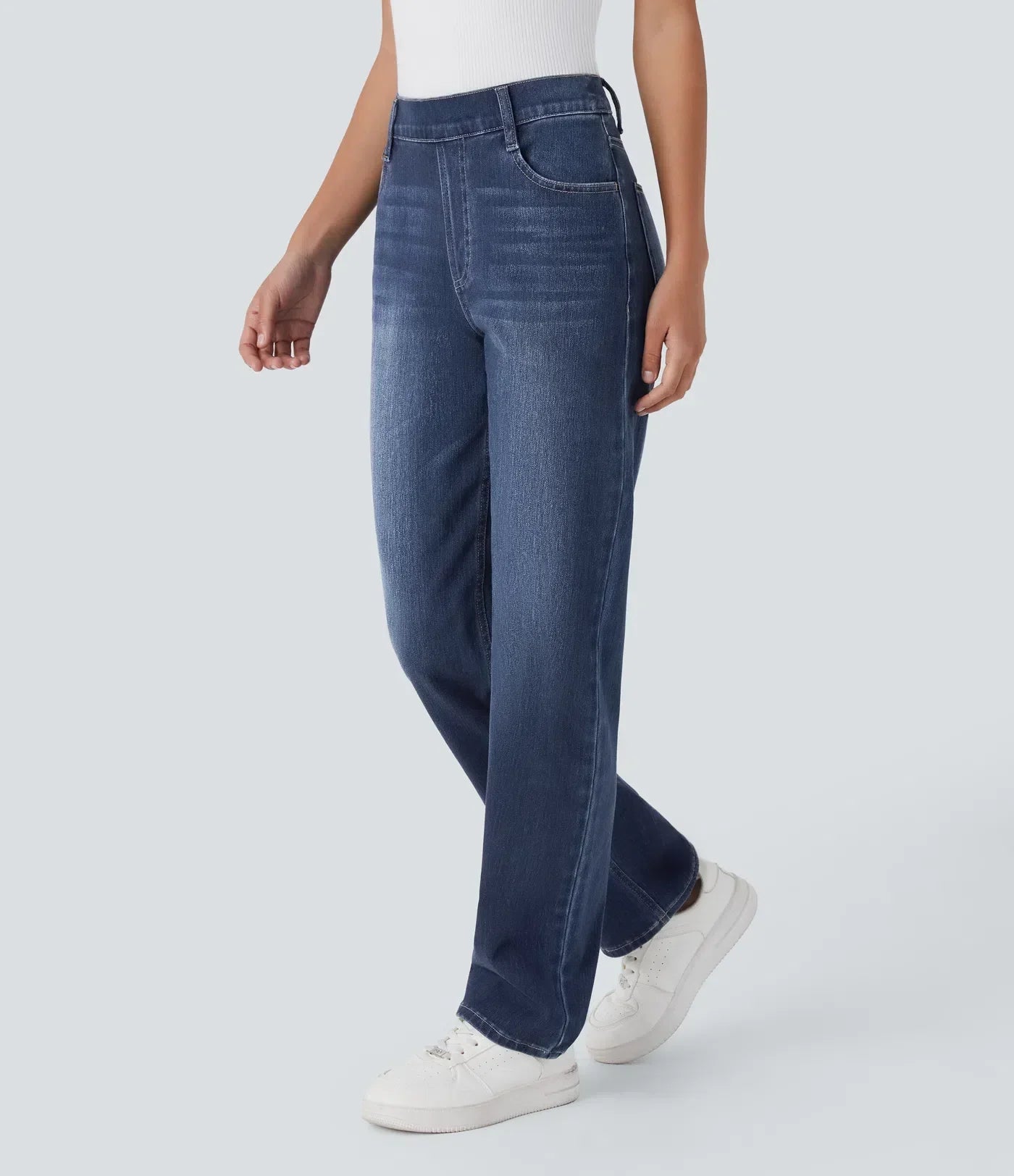 Elastische & bequeme Hose mit hoher Taille