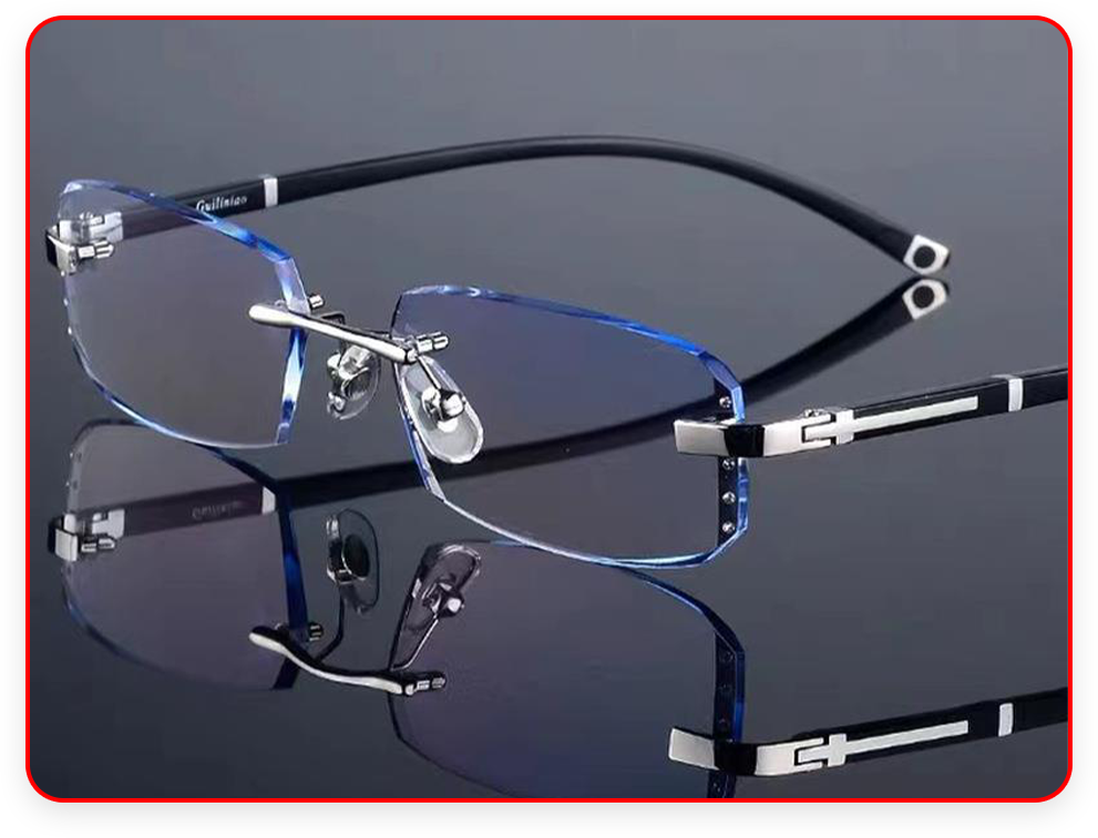 Neue Lesebrille Mit Hohem Härtegrad Und Anti-Blaulicht-Saphirglas Für Den Doppelten Gebrauch
