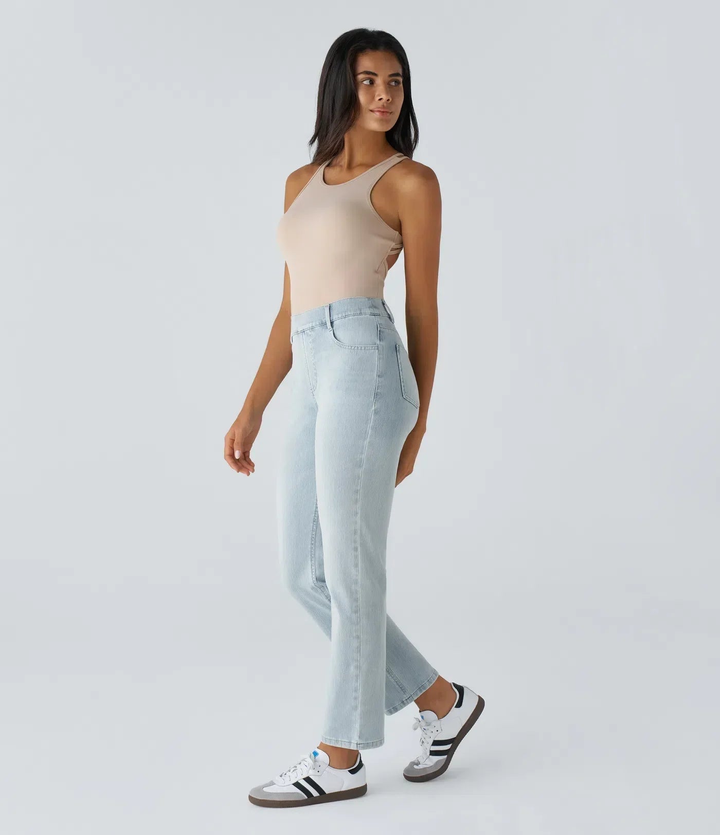 Elastische & bequeme Hose mit hoher Taille