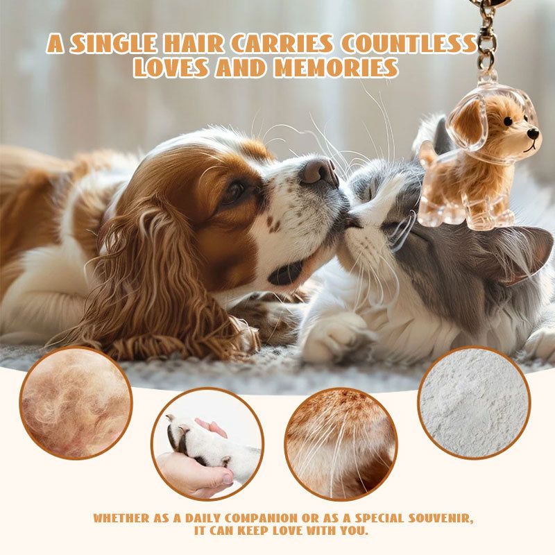🐶Schlüsselanhänger mit Tierhaar-Souvenir – Bewahren Sie die Wärme Ihres Begleiters💖✨