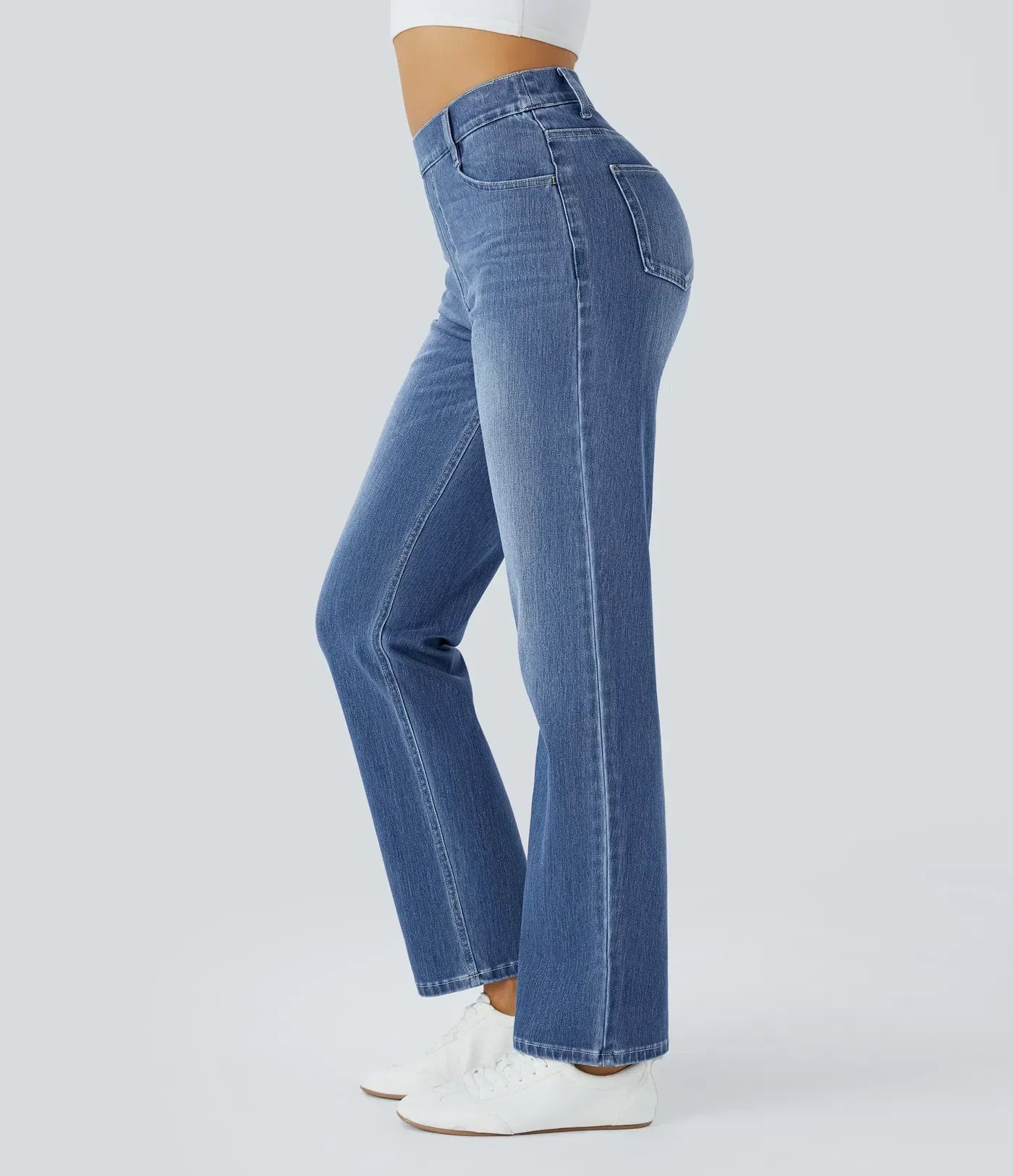 Elastische & bequeme Hose mit hoher Taille