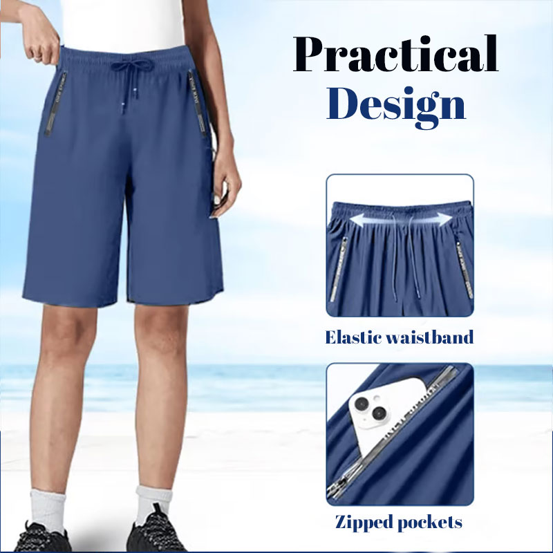 ⌛Sonderangebot der Woche🧊Hält dich die ganze Zeit kühl sommaren❄️🩳Schnelltrocknende Stretch-Shorts aus Eis-Seide