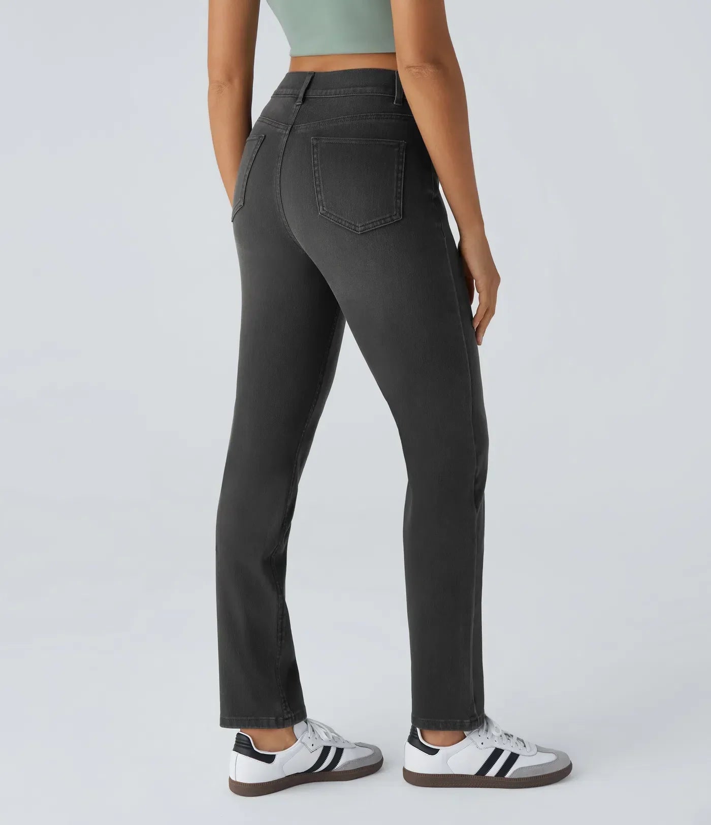 Elastische & bequeme Hose mit hoher Taille