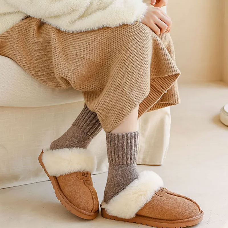 🧦 Wärmende Wollsocken in mittlerer Höhe