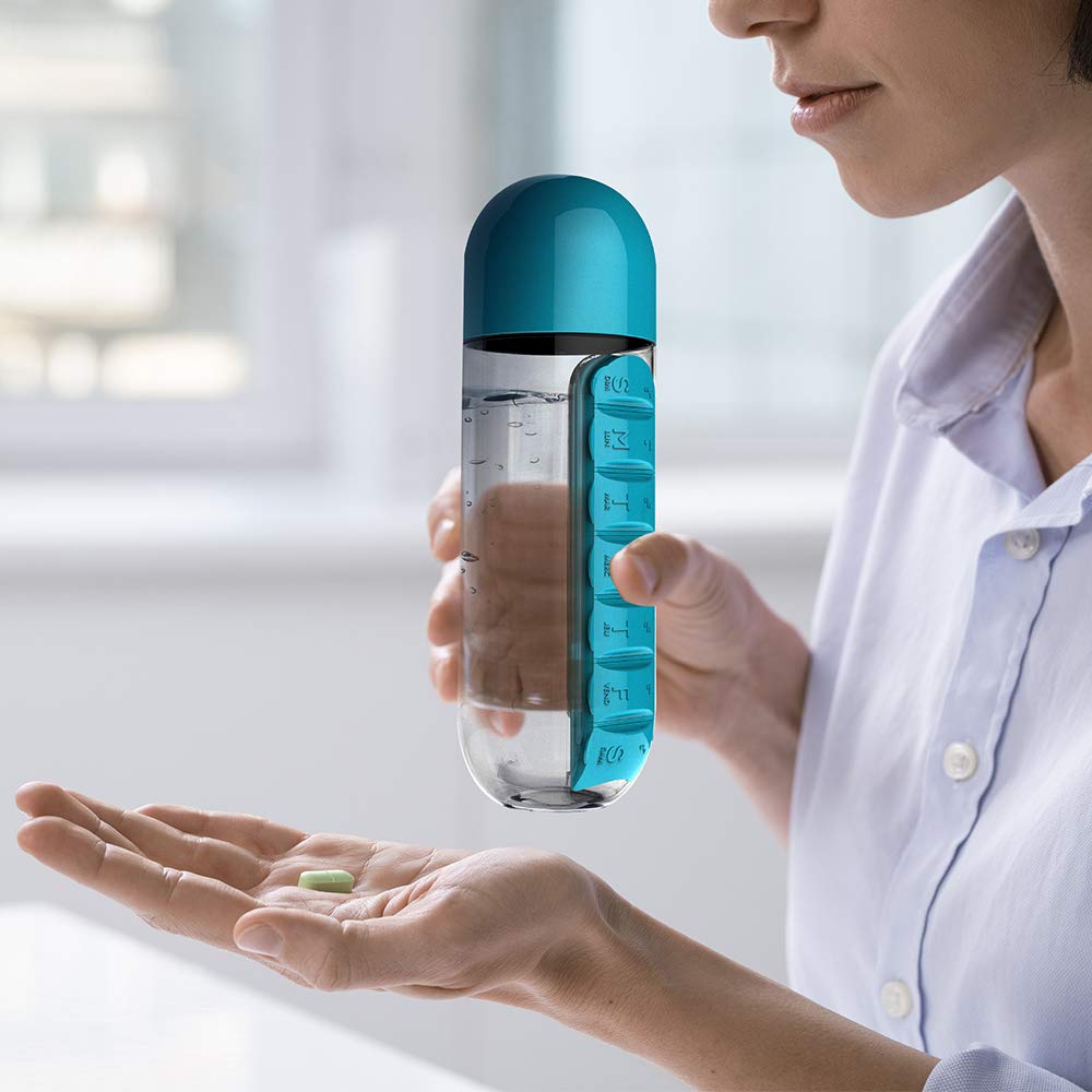 Pillenorganisator-Wasserflasche