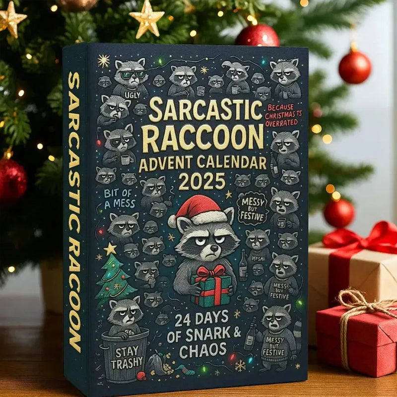 🎁 Sarkastischer Waschbär-Adventskalender 2025