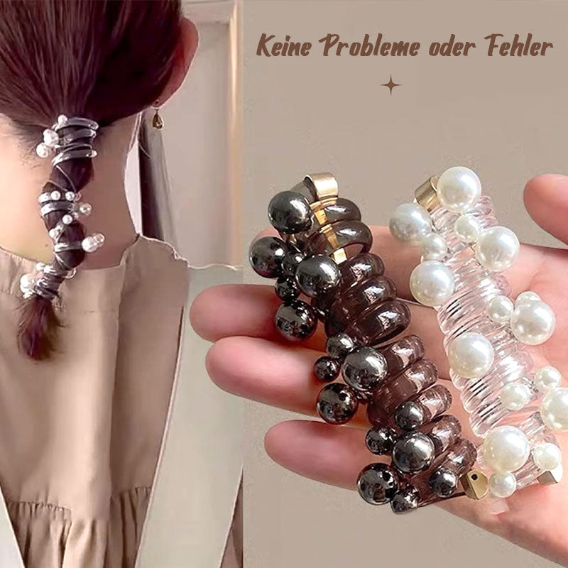 Perlen-Haargummi in Spiralform