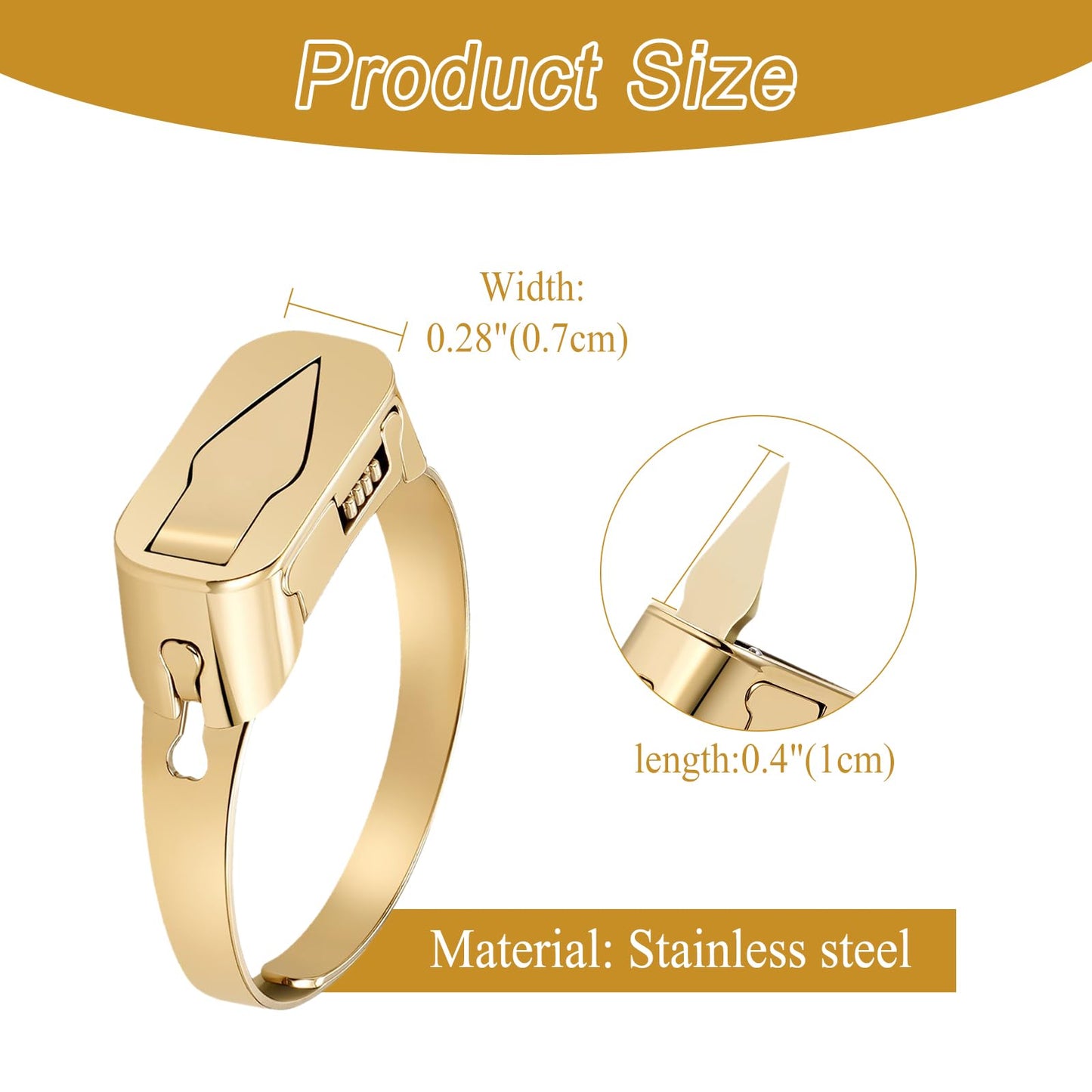 💍Metall-Selbstverteidigungsringmesser