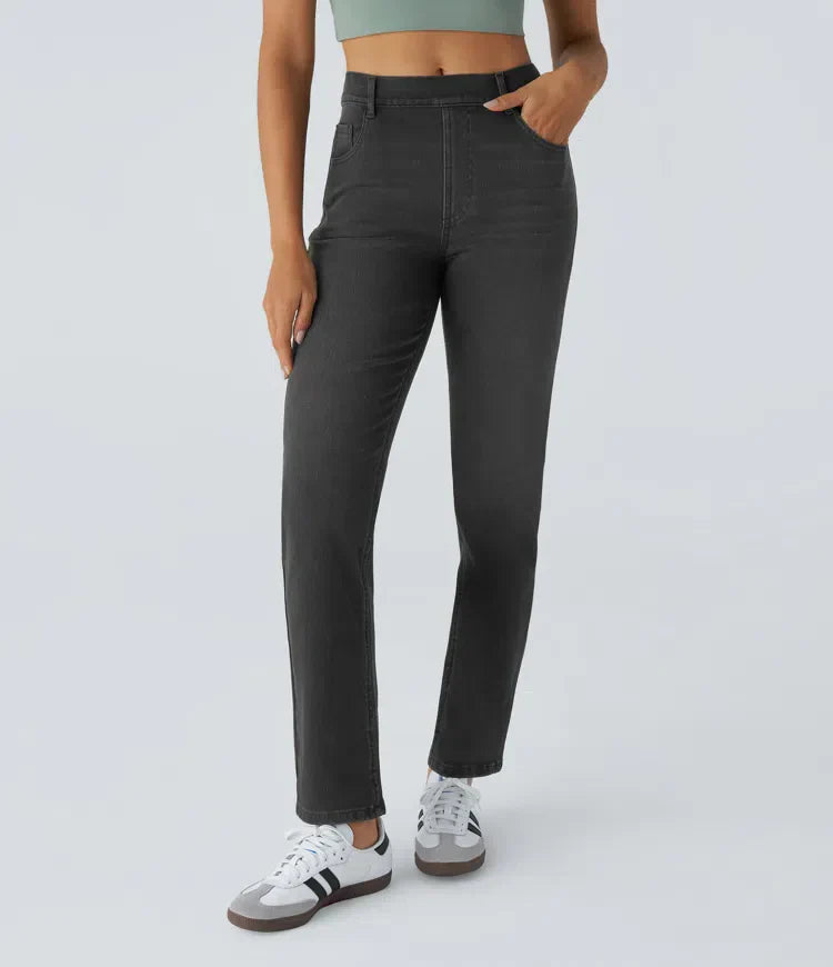 Elastische & bequeme Hose mit hoher Taille