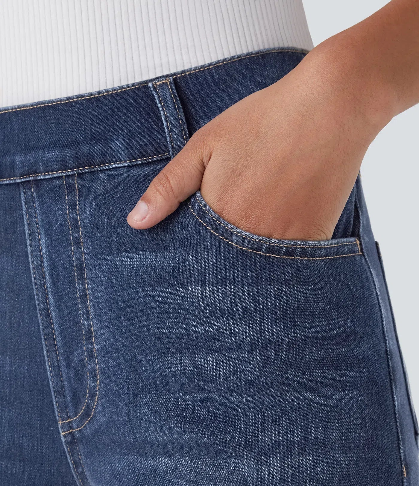 Elastische & bequeme Hose mit hoher Taille