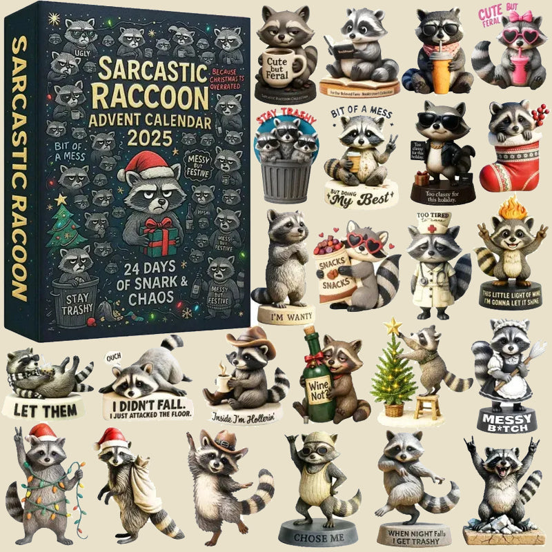 🎁 Sarkastischer Waschbär-Adventskalender 2025
