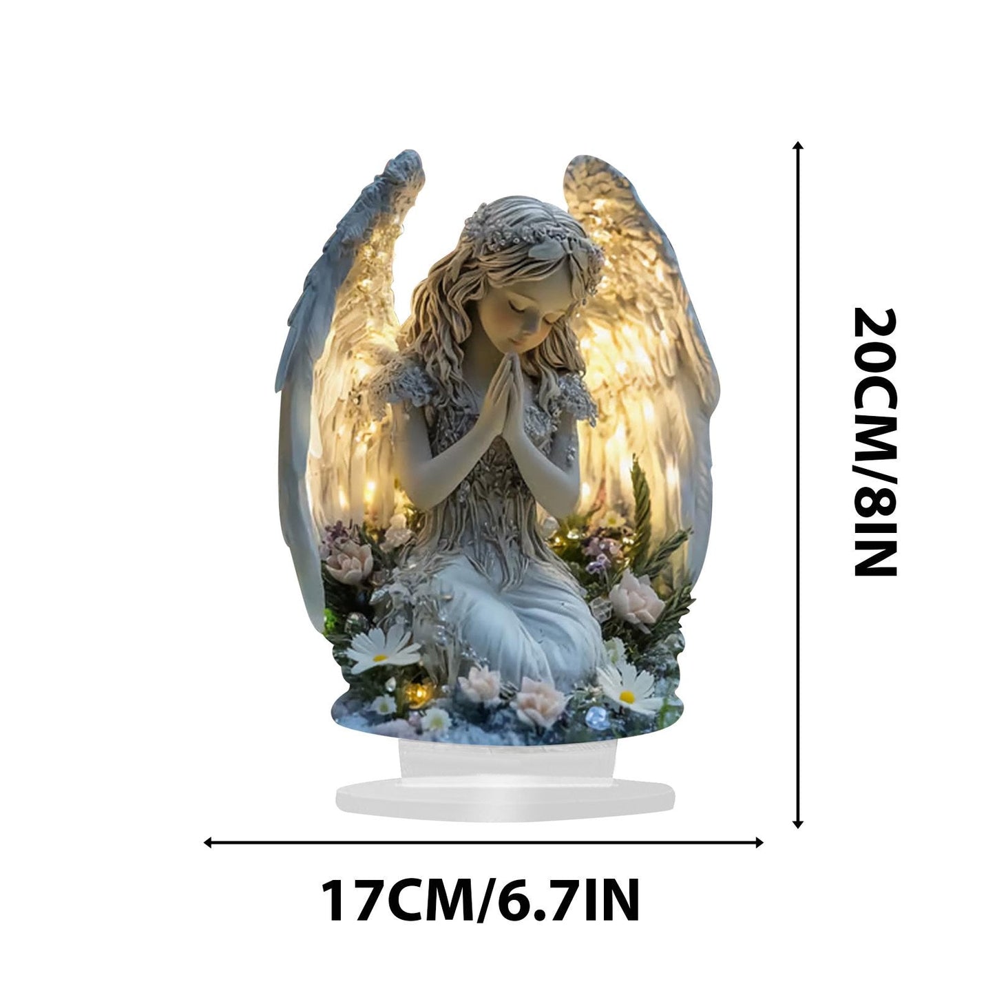❤️ Schutzengel-Statue mit Licht