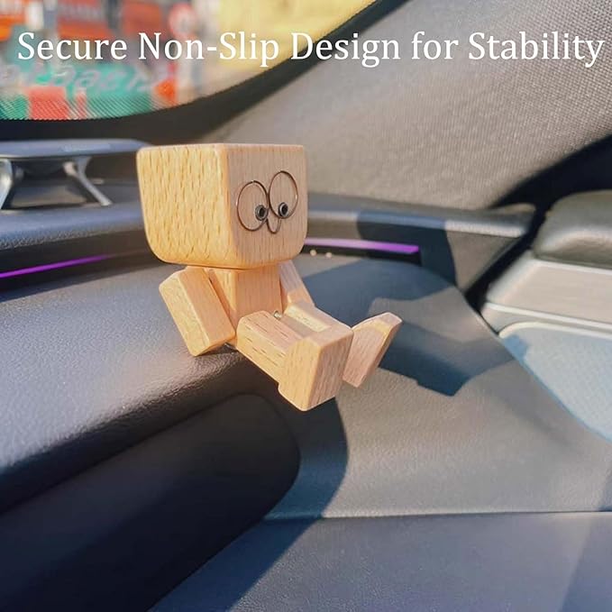 🔥Letzter Tag Rabatt 49 %🔥Charmante kleine Holzfigur, die sich mit 12 magnetischen Gesichtsausdrücken bewegt