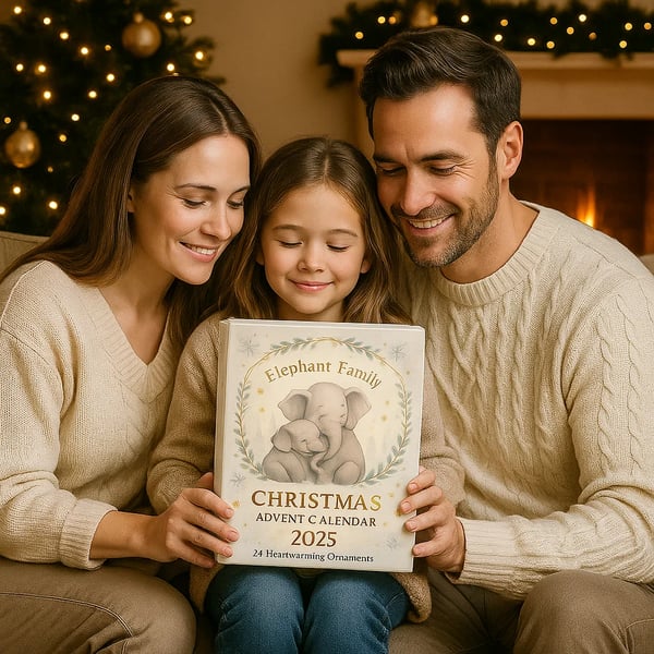 🐘💖Elefantenfamilie-Weihnachts-Adventskalender 2025