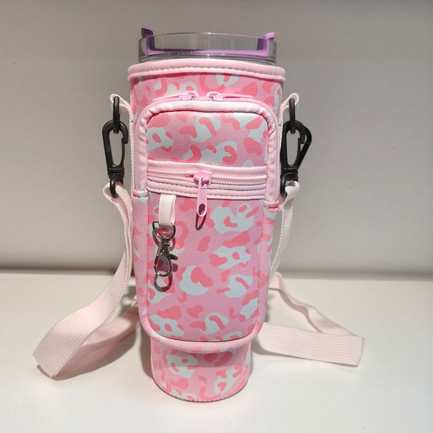 Verstellbare Umhängetasche mit Thermosbecherhalter für 40 oz