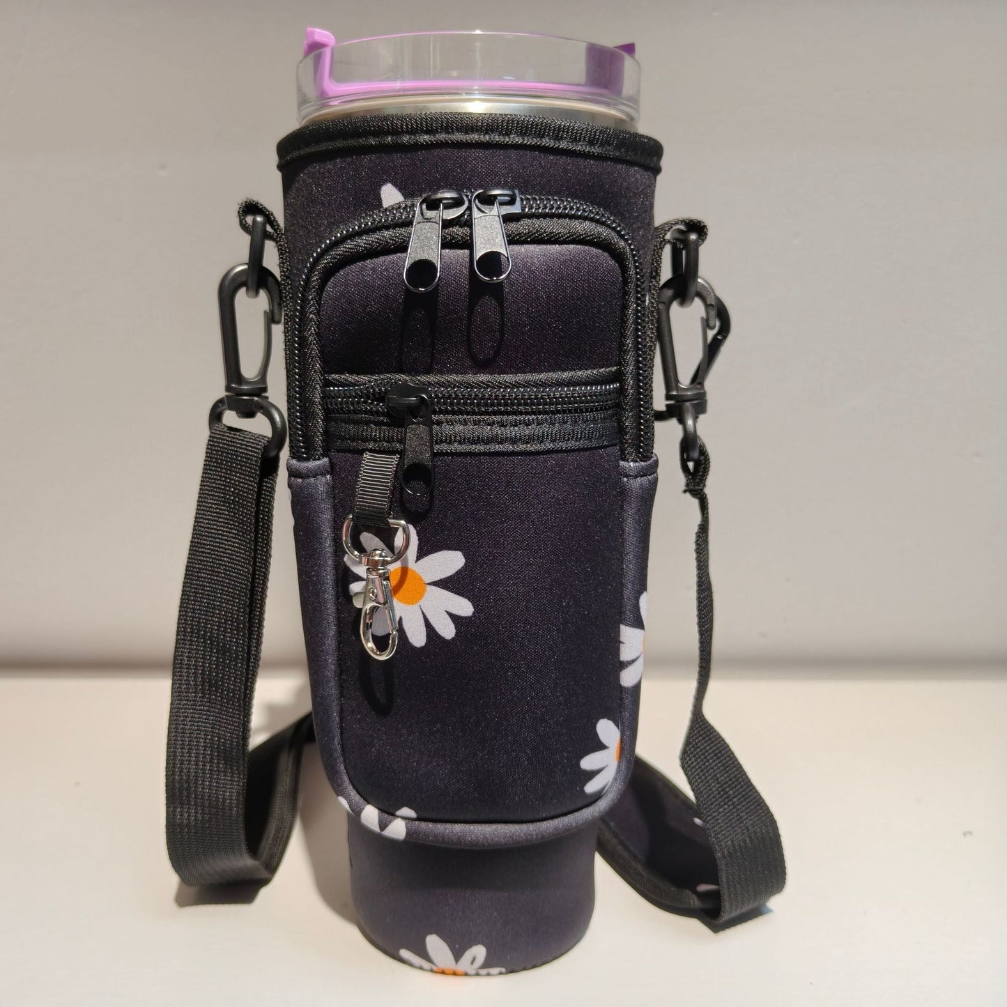 Verstellbare Umhängetasche mit Thermosbecherhalter für 40 oz