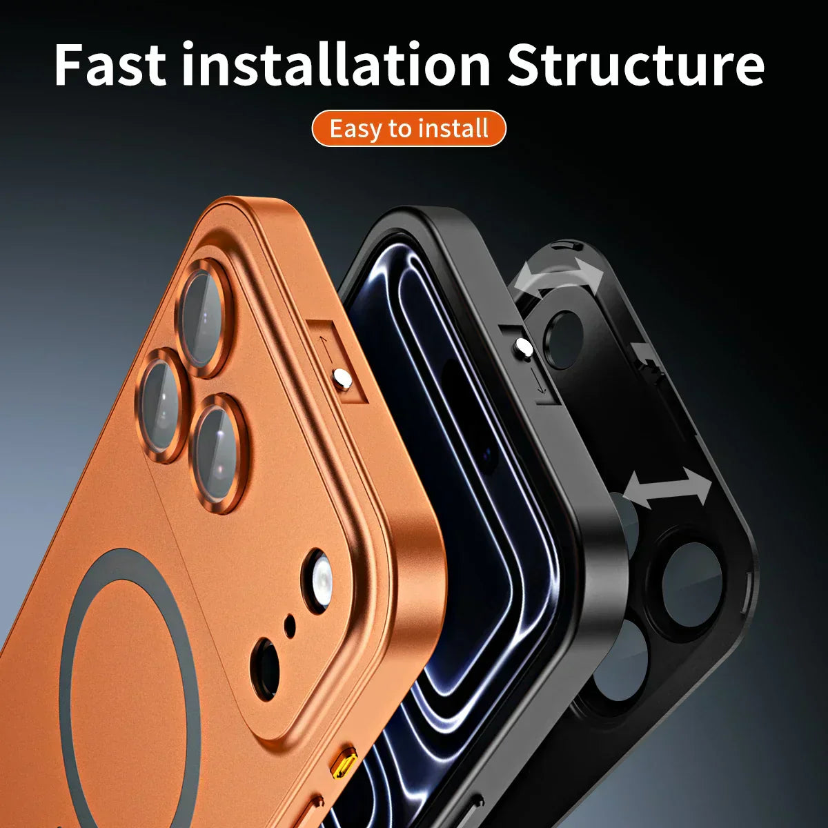 ✨17-13🔥Magnetische Aluminium-Rahmenhülle für iPhone
