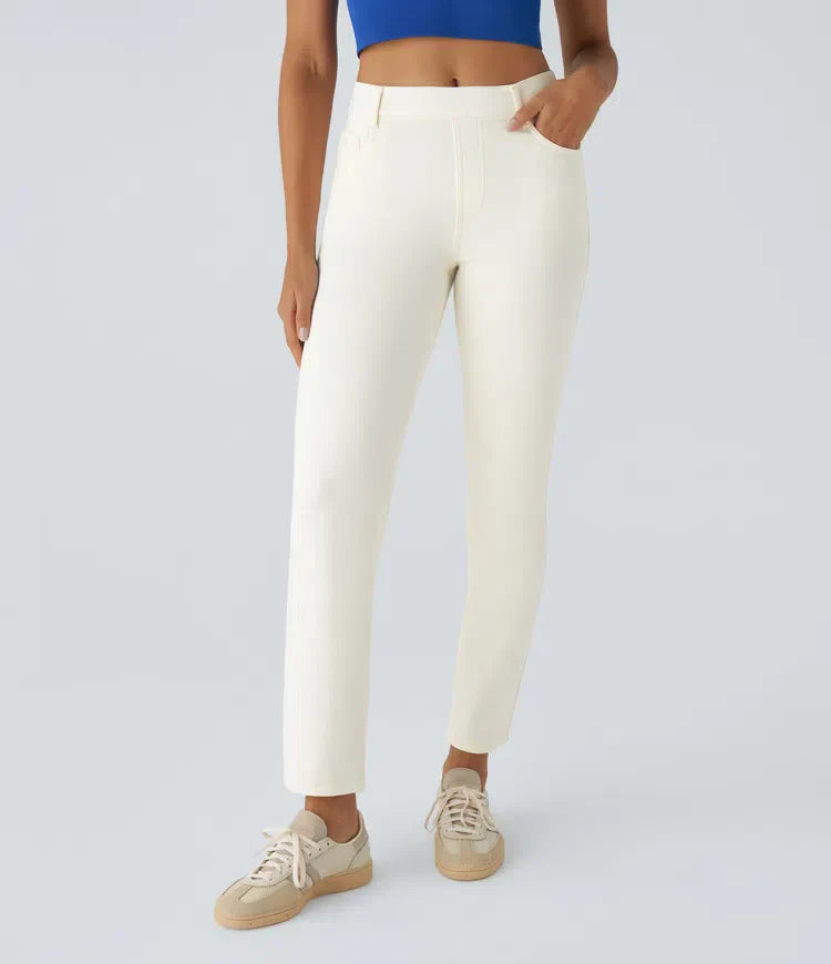Elastische & bequeme Hose mit hoher Taille