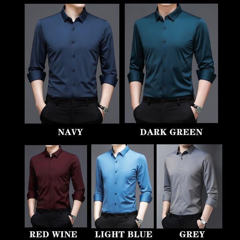 🎉2025 Neuheiten-Schnäppchenangebot✨Knitterfreies Button-Down-Hemd für Herren