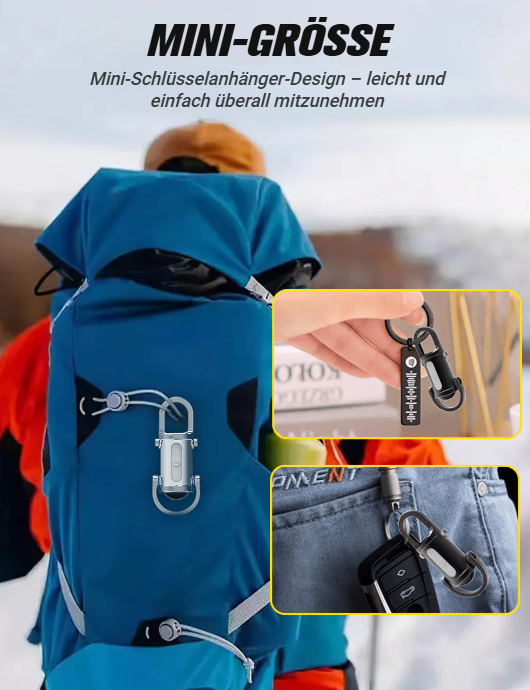 1200LM Superhelle Mini-Schlüsselanhänger-Taschenlampe, wasserdicht