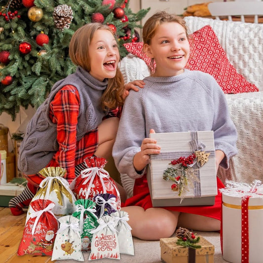 Wichtel-Geschenktüten mit Kordelzug