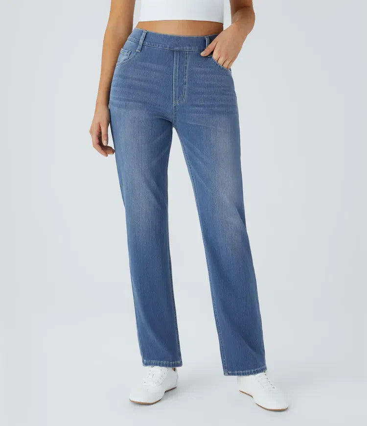 Elastische & bequeme Hose mit hoher Taille