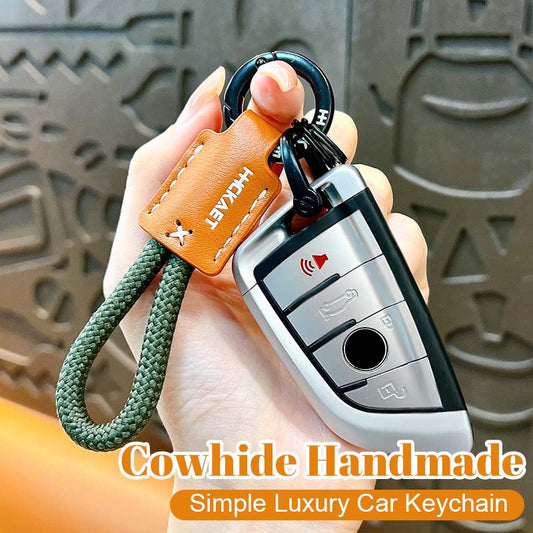 Rindsleder Handmade Einfache Luxus Auto Schlüsselanhänger