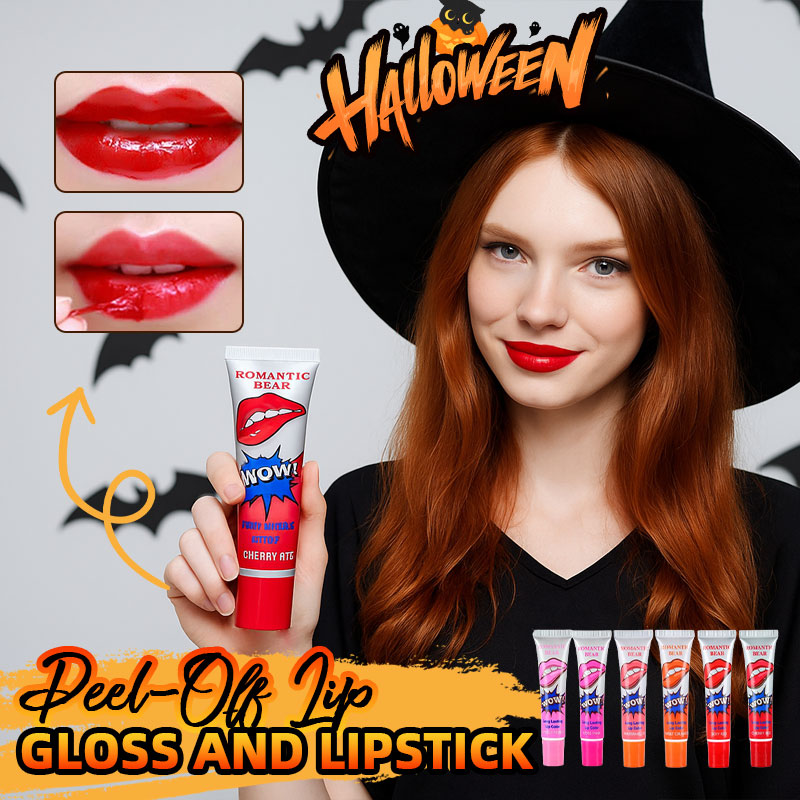 Abziehbarer Lipgloss und Lippenstift