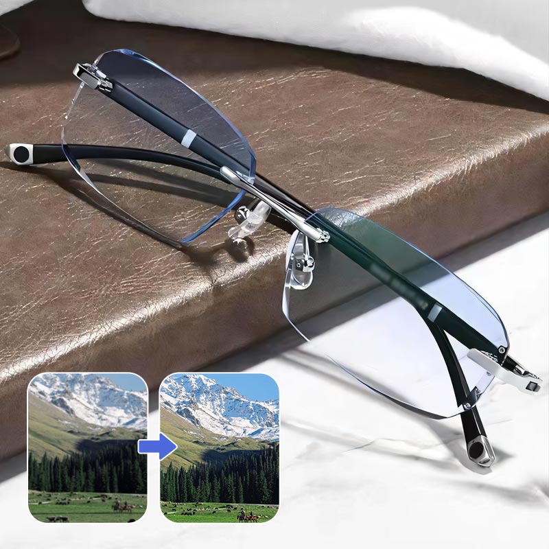 Neue Lesebrille Mit Hohem Härtegrad Und Anti-Blaulicht-Saphirglas Für Den Doppelten Gebrauch