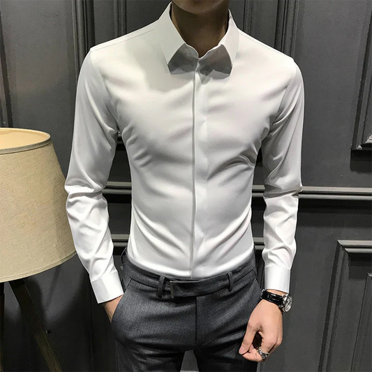 🎉2025 Neuheiten-Schnäppchenangebot✨Knitterfreies Button-Down-Hemd für Herren
