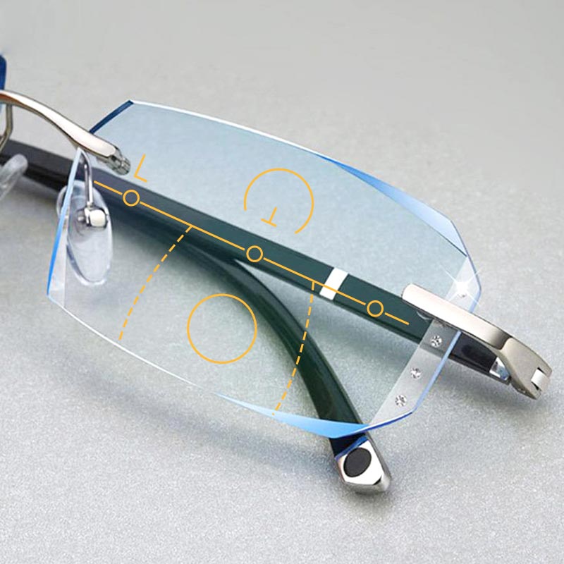 Neue Lesebrille Mit Hohem Härtegrad Und Anti-Blaulicht-Saphirglas Für Den Doppelten Gebrauch