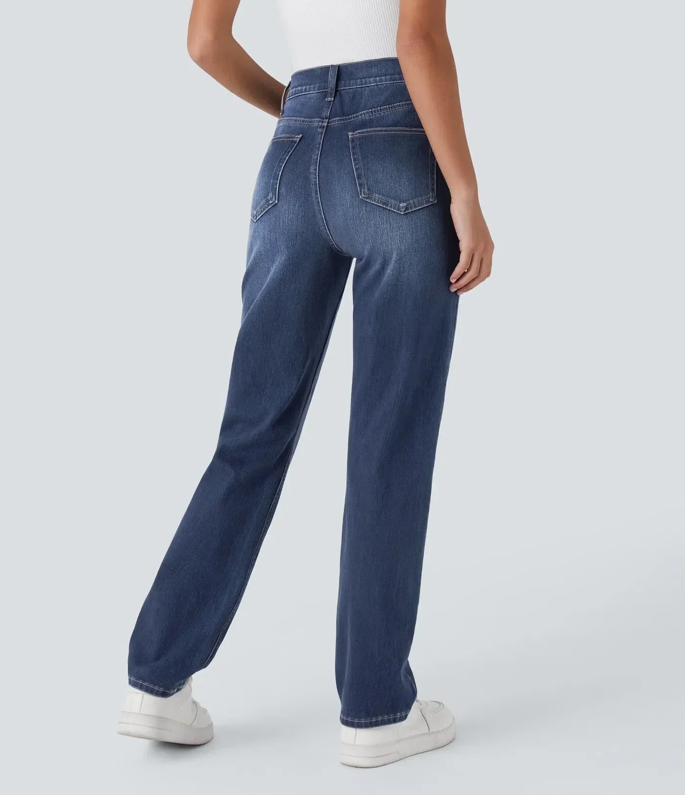 Elastische & bequeme Hose mit hoher Taille