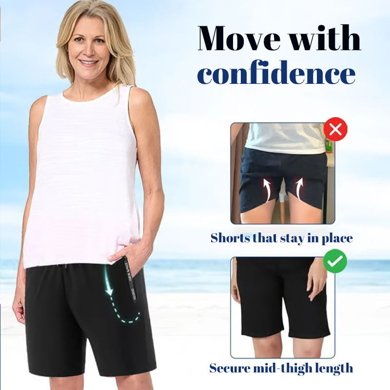 ⌛Sonderangebot der Woche🧊Hält dich die ganze Zeit kühl sommaren❄️🩳Schnelltrocknende Stretch-Shorts aus Eis-Seide