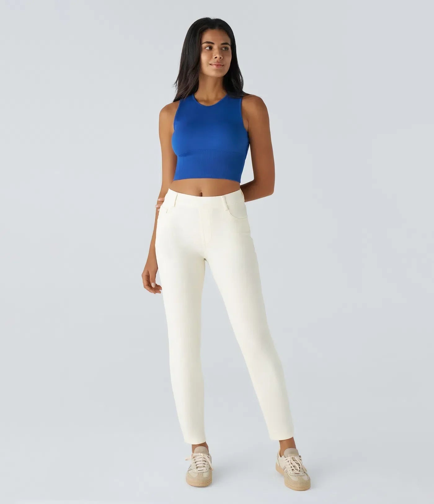 Elastische & bequeme Hose mit hoher Taille