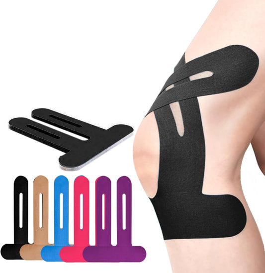 10 Stück vorgeschnittenes Kinesiologie-Tape für Knie