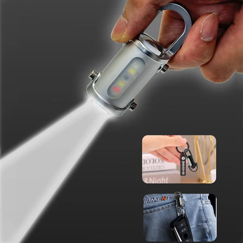1200LM Superhelle Mini-Schlüsselanhänger-Taschenlampe, wasserdicht
