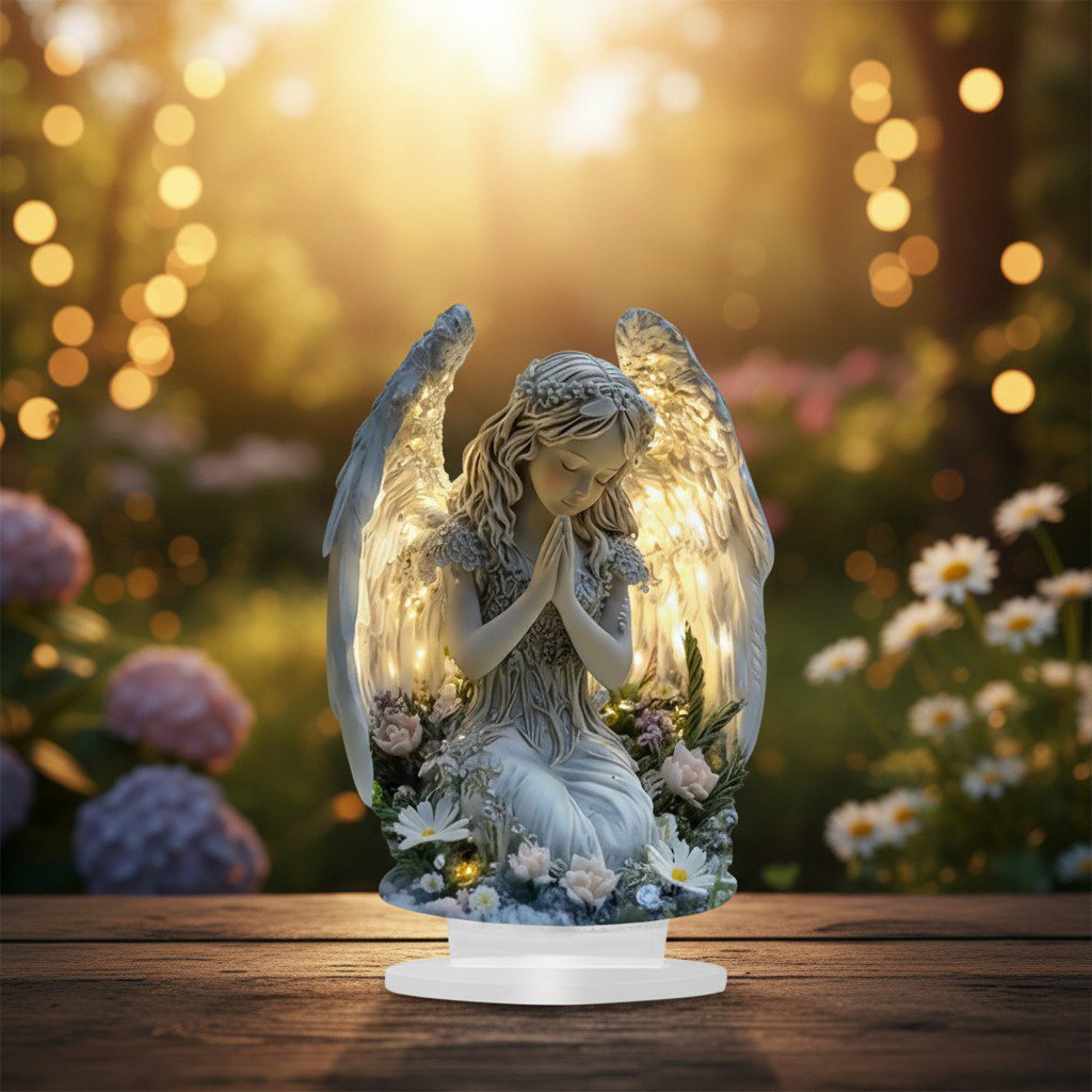 ❤️ Schutzengel-Statue mit Licht