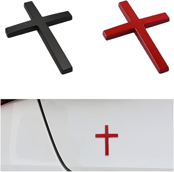 Kaufen Sie eins, bekommen Sie eins gratis!✝️ Metall-Aufkleber mit Jesus-Christus-Kreuz
