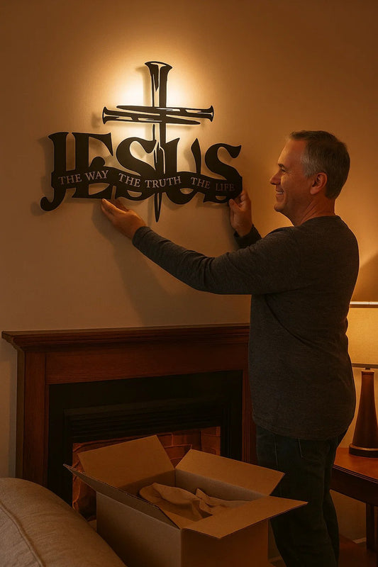 (🎁Letzter Tag 49% AUS)🔥Jesus & Kreuz Design Wandkunst