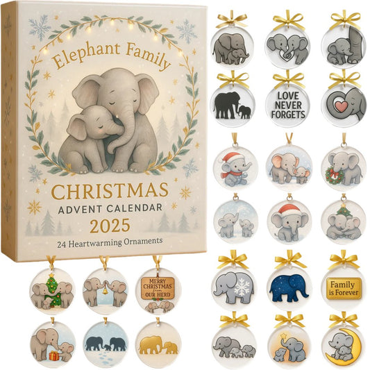 🐘💖Elefantenfamilie-Weihnachts-Adventskalender 2025