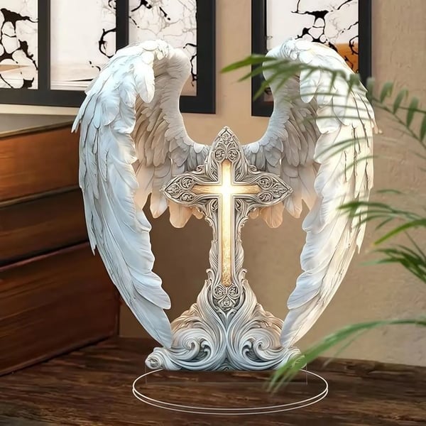 ❤️ Schutzengel-Statue mit Licht