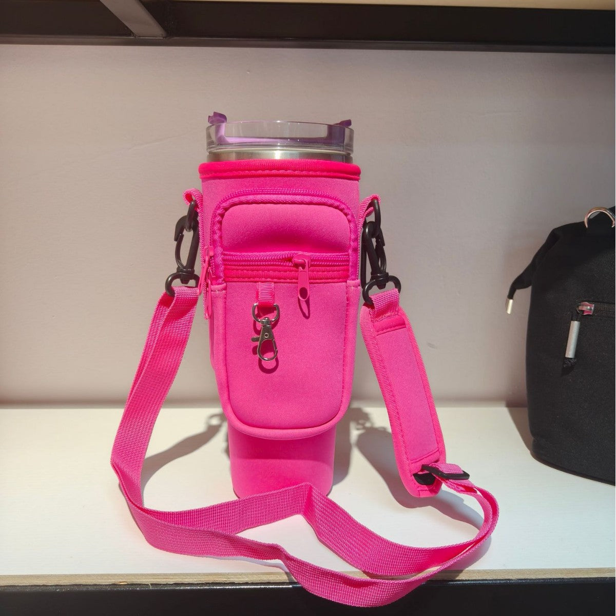 Verstellbare Umhängetasche mit Thermosbecherhalter für 40 oz