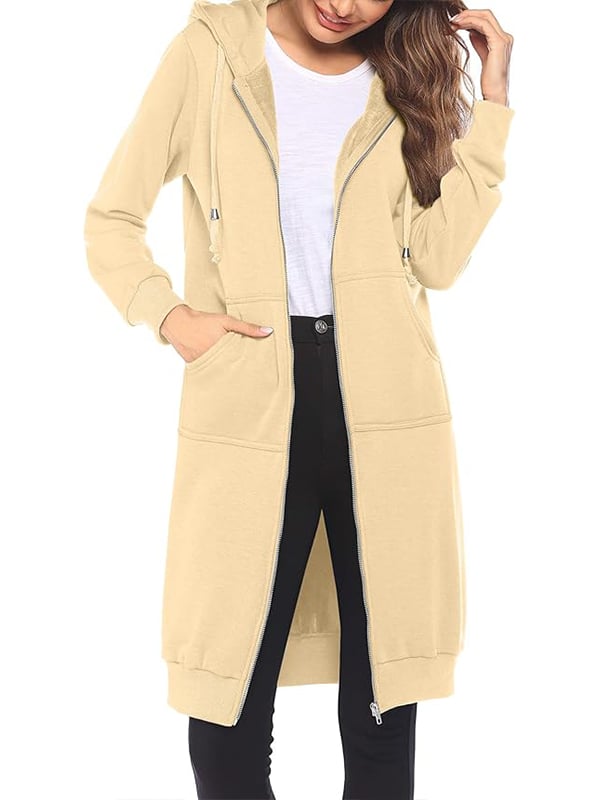 🔥 Lässiger Fleece-Kapuzenpullover mit Reißverschluss für Damen