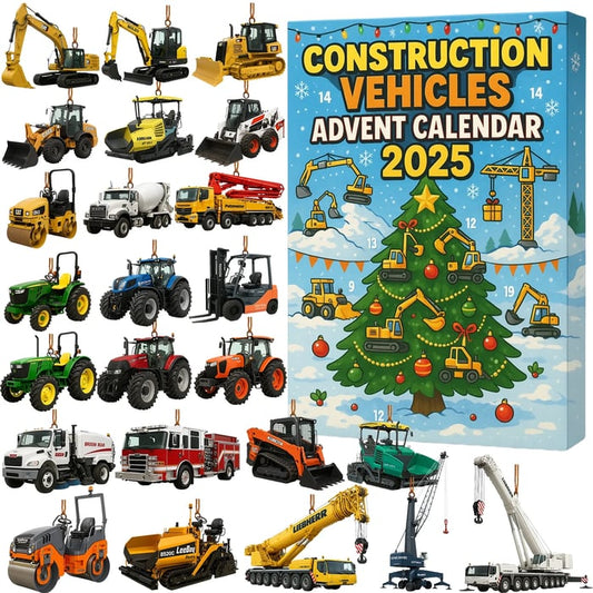 2025 Adventskalender mit Baufahrzeugen