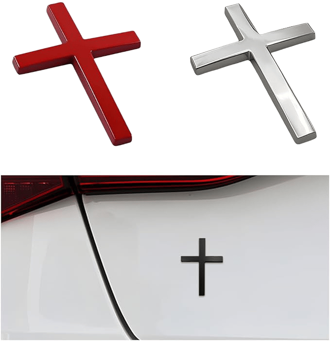 Kaufen Sie eins, bekommen Sie eins gratis!✝️ Metall-Aufkleber mit Jesus-Christus-Kreuz