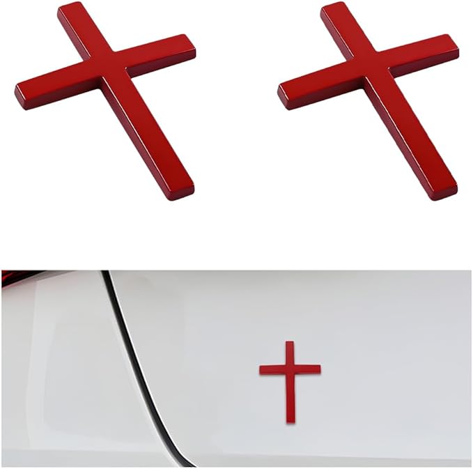 Kaufen Sie eins, bekommen Sie eins gratis!✝️ Metall-Aufkleber mit Jesus-Christus-Kreuz