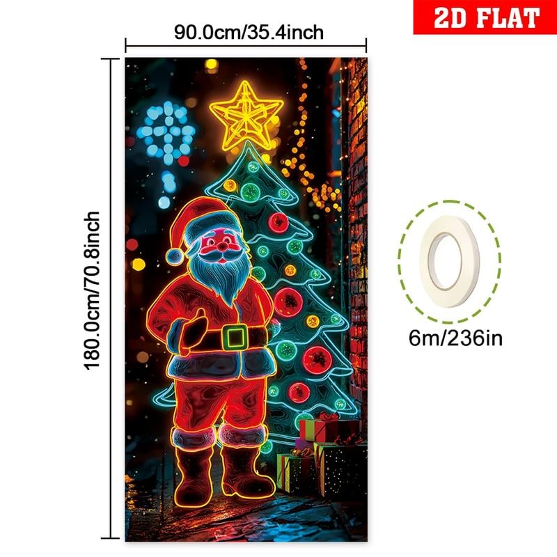 Fluoreszierender Weihnachts-Türbehang Party-Banner